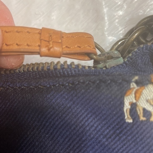J crew blue dog wristlet